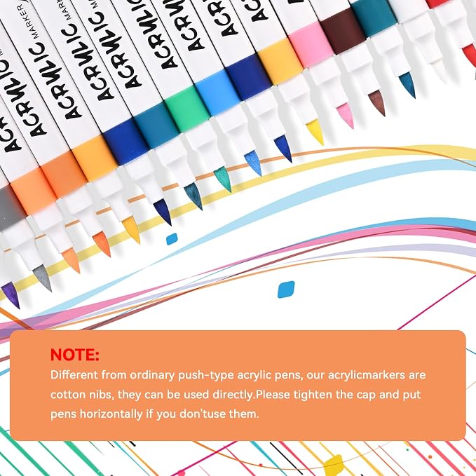 48 Color Acrylic Paint Markers - Image 2