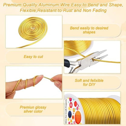 Anezus 12 Gauge Craft Wire Bendable - 2mm Metal Armature Sculpting Wire - Image 2