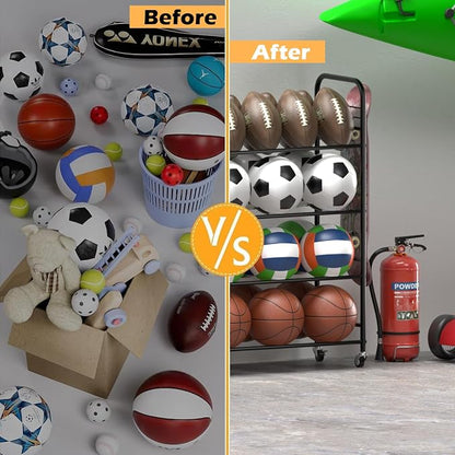 Ball Storage - 22.83" Basketball Cart - Image 5