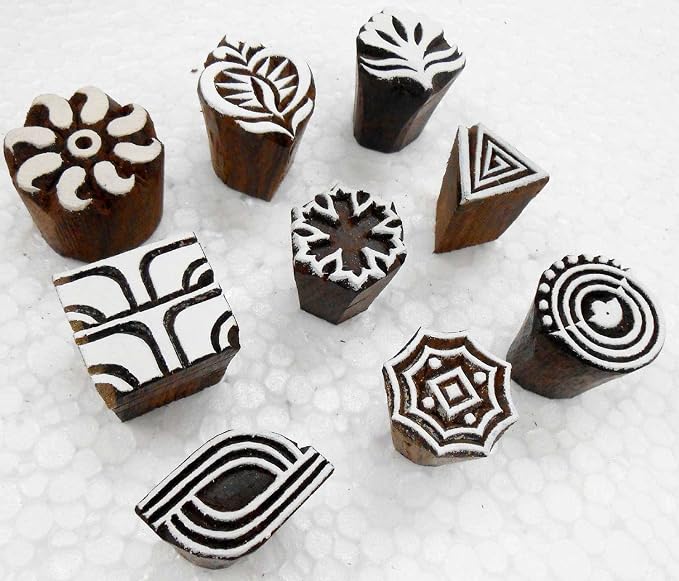 Wholesale Lot of 9 Wooden Block Stamps - Image 2