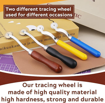 4PCS Tracing Wheel, Professional Stitch Marking Spacer, Wood and Stainless - Image 3