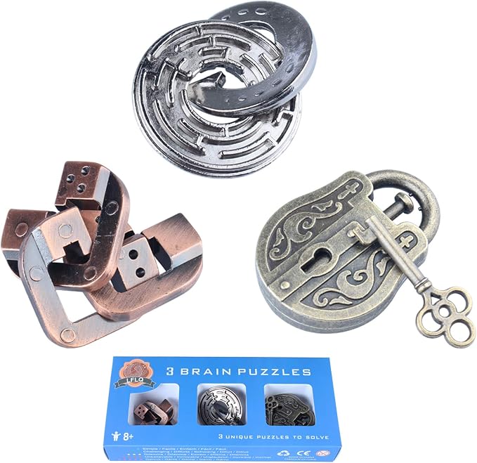 Brain Teaser Puzzle for Adults Puzzles Metal Hole Lock Adult Educational Toy by LFLQ