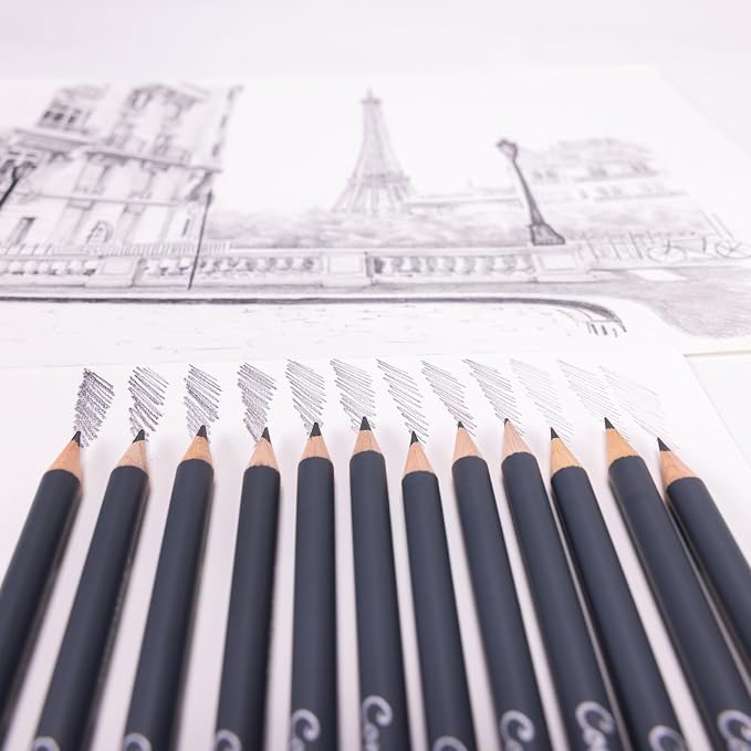 Conté à Paris 12 Count Assorted Graphite Pencil Drawing Set - Image 3