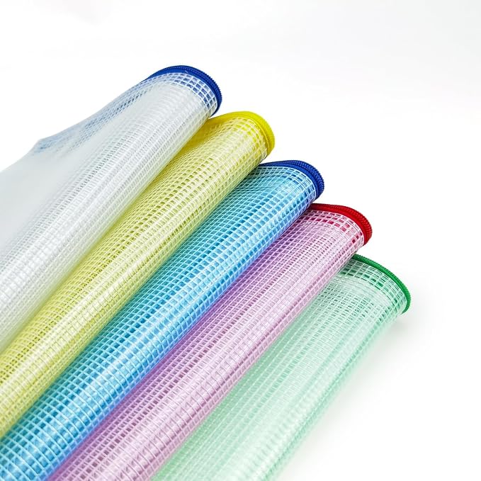 AUSTARK 20 Pcs Zipper File Bags, Plastic Mesh Pouch, Board Game Storage - Image 3