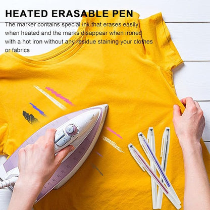 20 Pcs Heat Erasable Pens for Fabric 4 Colors Heat Erasable Fabric Marking Pens - Image 5