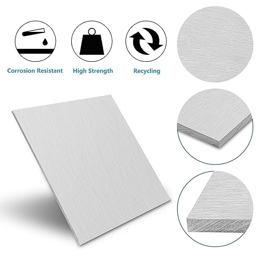 6061 Aluminum Sheet Plate, Rectangle Aluminum Plate Solid Metal Sheet Plate - Image 4