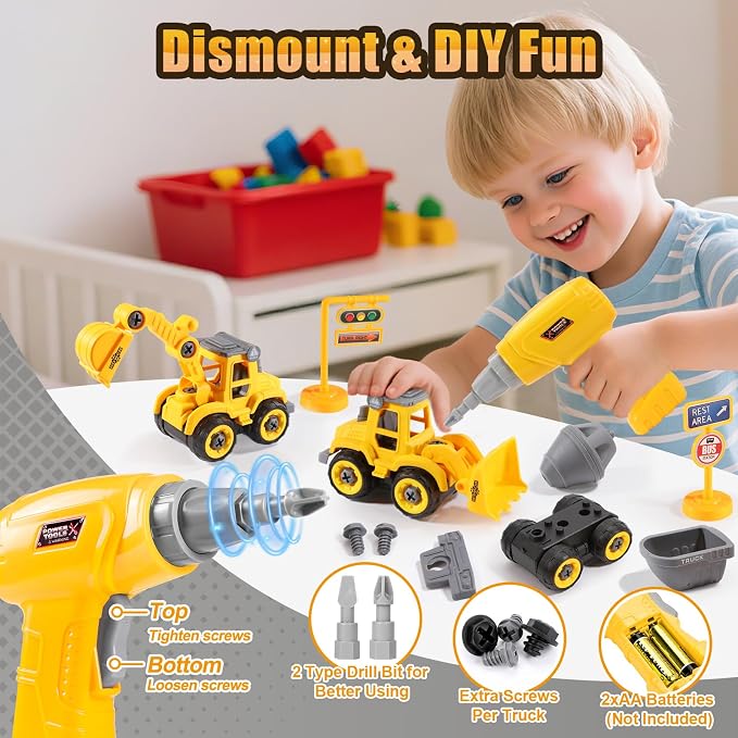 LUDILO Toddler Kids Toys Boys 3-5: Mini DIY Assembly Stem Learning Educational - Image 2