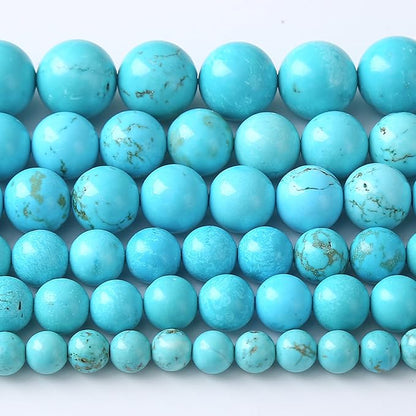 4MM Natural Turquoise Gemstone Beads Blue Stone Round Loose Beads by Unknown