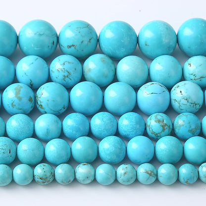 6MM Natural Turquoise Gemstone Beads Blue Stone Round Loose Beads by Unknown