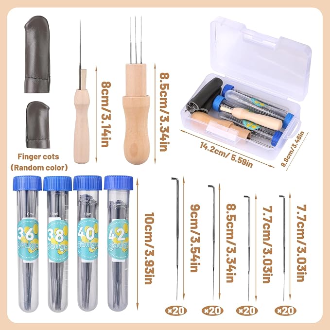 82PCS Needle Felting Tools, Needle Felting Needles, 4 Sizes Felting Needles - Image 2