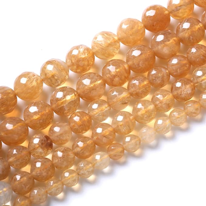 32pcs 12mm Natural Faceted Tea Watermenlon Jade Stone Beads - Image 3