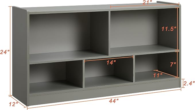 Kids Toy Storage Organizer, 5-Section Storage Cabinet - Image 3