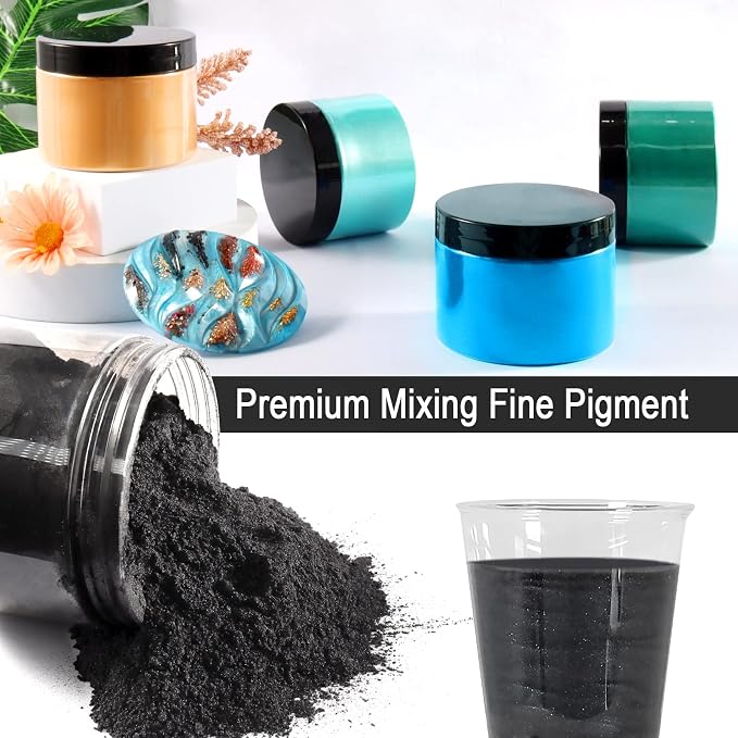 Ceya Mica Powder, 5.3oz/ 150g Black Pearlescent Effect Colorant Pigment Powder - Image 4