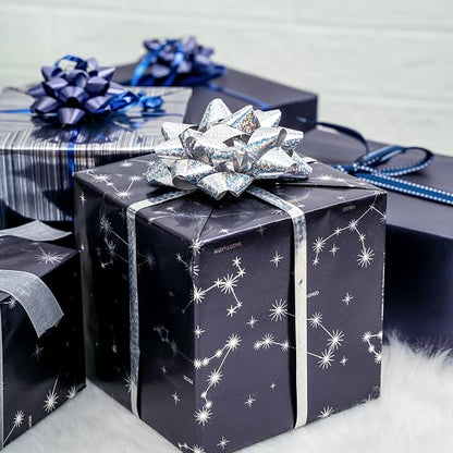 WRAPAHOLIC 30 Inch Navy Blue Wrapping Paper - Image 4