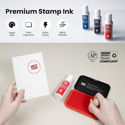 Premium Stamp Ink, Quick-Drying & AP-Certified Non-Toxic Refill Ink - Image 2