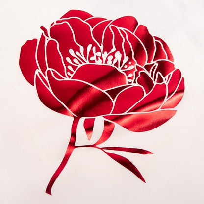 VINYL FROG Metallic Foil HTV Vinyl Roll 12" x5ft Red Heat Transfer Vinyl Chrome - Image 8