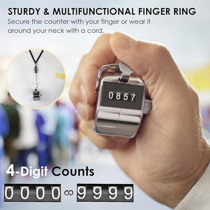KTRIO Metal Handheld Tally Counter, 4-Digit Number Clicker Counter, Hand - Image 3
