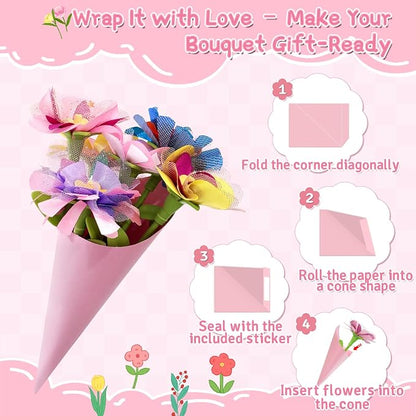 JUMP PASS BY DIY Fabric Flower Bouquets Toys - Image 4