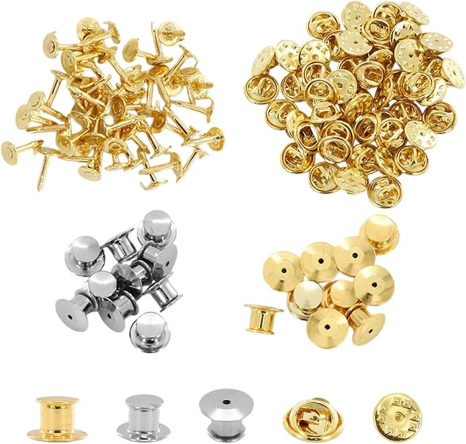 120 PCS Locking Pins Back and Backs Locking Pin, Pins Locks by Unknown