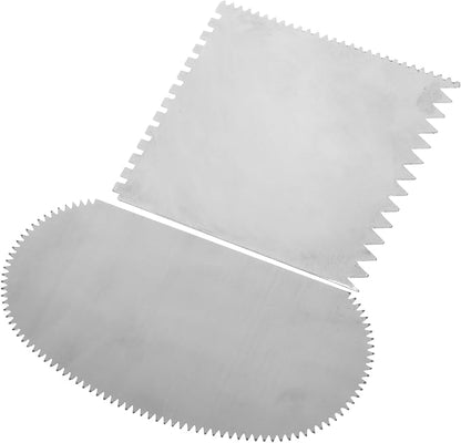 BCP Set of 2 Stainless Steel Serrated Scraper Crafts Tool - Image 2