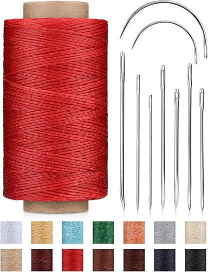 DIUDUS 218 Yards Upholstery Thread Heavy Duty, Waxed Leather Thread Sewing Kit by Diudus