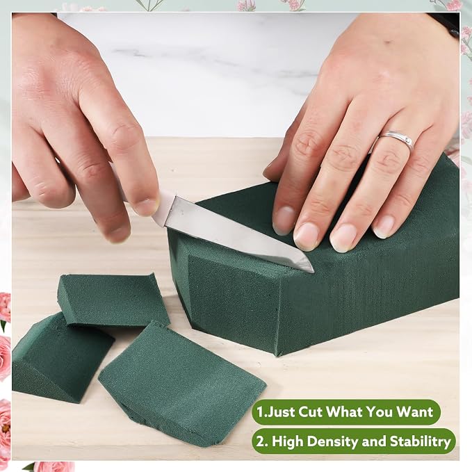6Pcs Floral Foam Blocks for Fresh and Artificial Flower Arrangements, Flower - Image 4