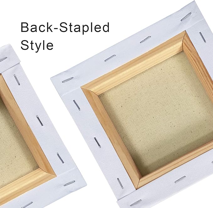 PHOENIX Small Stretched Canvas for Painting 6x6 Inch/7 Value Pack, 8 Oz Triple - Image 4