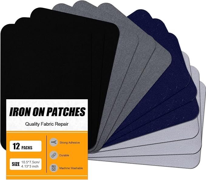 MOONSJONES Iron on Patches for Fabric Clothes, Iron-on Patch Repairing Inside & by MOONSJONES