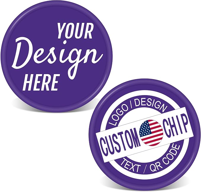 500 Personalized Plastic Chips, Custom Poker Chip, Print Your Logo Image or Text by ZLYXIU