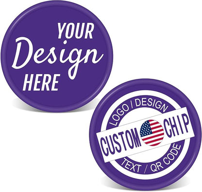 500 Personalized Plastic Chips, Custom Poker Chip, Print Your Logo Image or Text by ZLYXIU