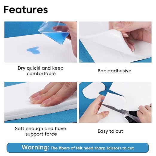 Pllieay Thickened Adhesive Felt Padding, 1/3" Thick 6" x 2.5yd Quality Rayon - Image 4