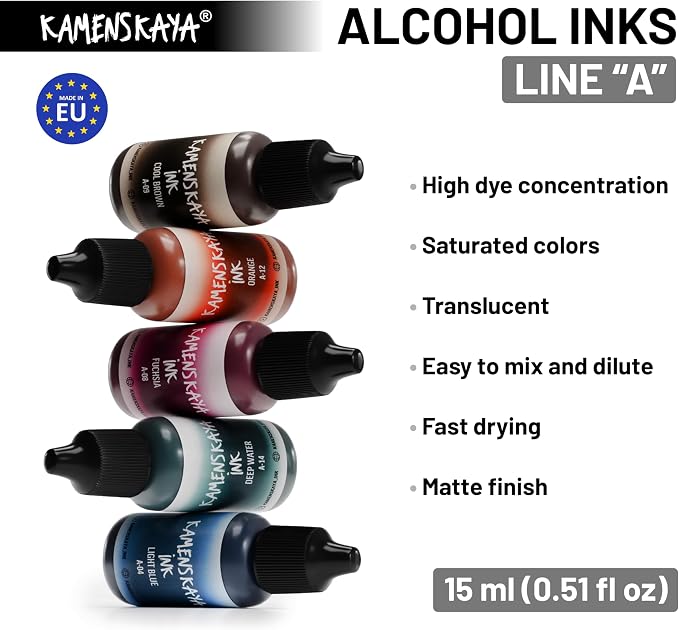 Alcohol Ink Set #10: Matched Color Combination of Alcohol Inks - Image 2