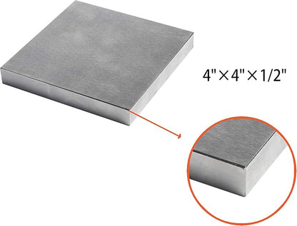 HimaPro Steel Bench Block 4"x4" Flat Anvil Jewelers Tool Metal Bench Block - Image 4