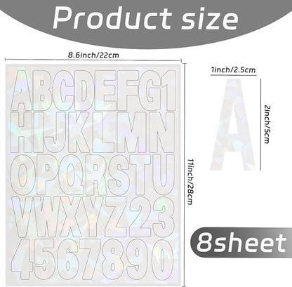 Starboling Letter Stickers, 2 inch 8 Sheets White Alphabet Sticker, Self - Image 2