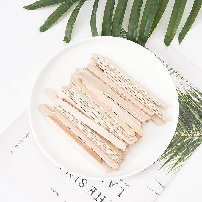 2000 Pcs 4.5" Wooden Craft Sticks, Ice Cream Sticks, Natural Wood Popsicle Stick - Image 2