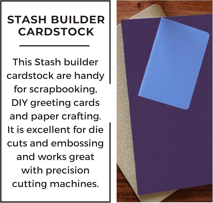 PA Paper Accents Stash Builder Cardstock 8.5" x 11" Royal Iris, 65lb colored - Image 3