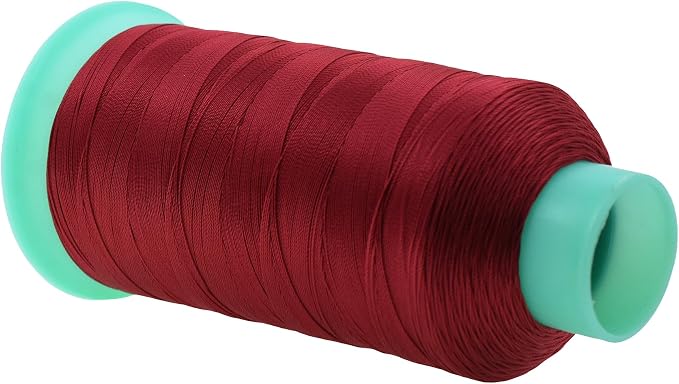Mandala Crafts Bonded Nylon Thread Maroon Heavy Duty Sewing Threads - Image 2