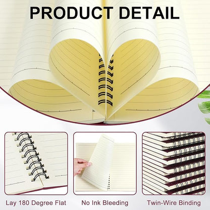 Yahenda 18 Pcs Spiral Notebook Bulk A5 Journal Lined 8.3'' x 5.5'' Writing - Image 2