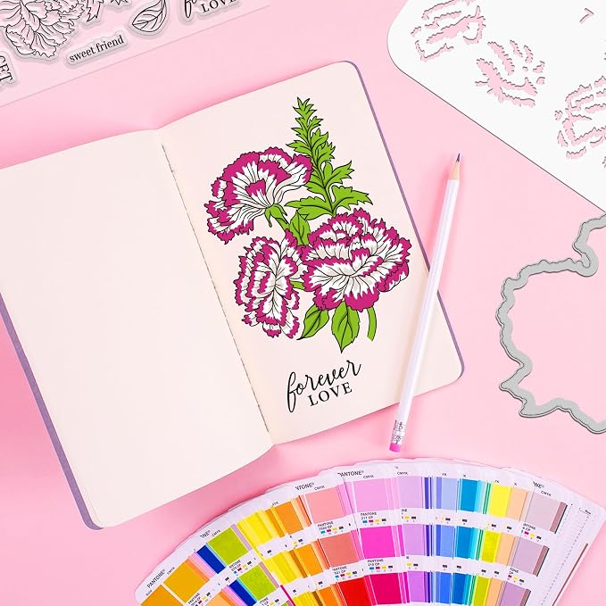 ORIGACH Dianthus Layering Stencil Stamp and Die Set - Image 6