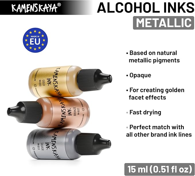 Metallic Alcohol Ink Set: Bronze Alcohol Ink - Image 4