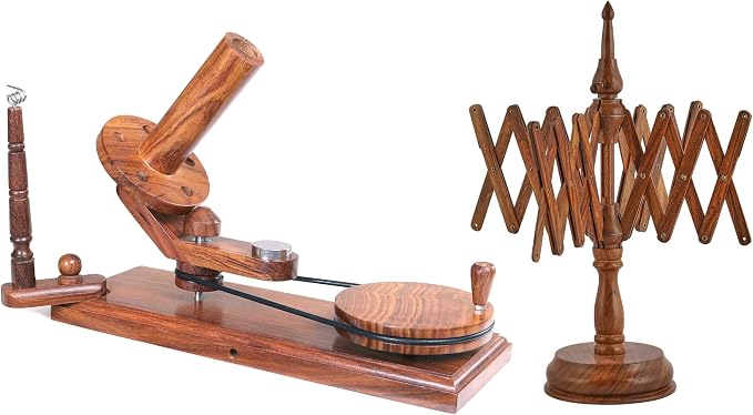 Large Handcrafted Wooden Yarn Winder & Swift – Rosewood Brown Ball Winder - Image 7