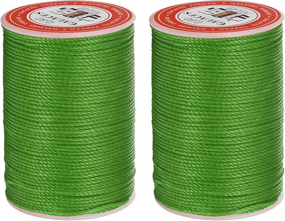 uxcell Round Leather Sewing Waxed Thread, 55m / 60 Yards Polyester Wax String by uxcell