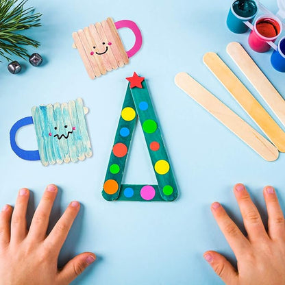 WISYOK 1000 Pcs Wooden Popsicle Sticks - Image 7