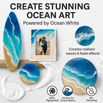 Ocean White Epoxy Resin Pigment Paste XL – High Concentration Dye - Image 2