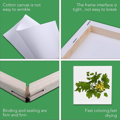 ESRICH Mini Stretched Canvas 10 Pack 5x5inch, 2/5''Profile Art Primed Canvases - Image 4