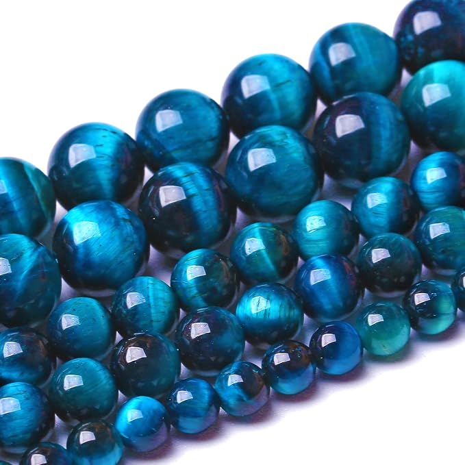 6MM 120pcs Natural Royal Blue Tiger Eye Stone Energy Healing Beads Round Loose - Image 4