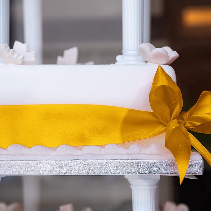 Humphrey's Craft 4 Inch Gold Double Faced Satin Ribbon - Image 5