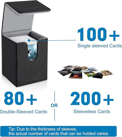 Mlikero 2 Pack Card Deck Box, Commander Deck Box Holds 200+ Single Sleeved Cards - Image 3