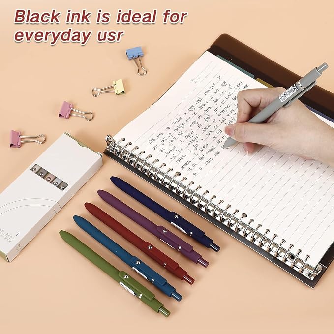 10Pcs Quick Dry Ink Pens, Retractable Gel Ink Pens, Fine Point Rolling Ball Gel - Image 6