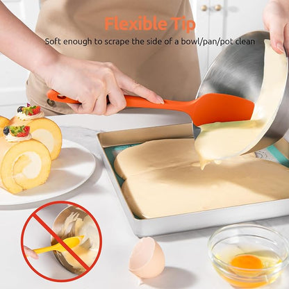 U-Taste Silicone Spatula Set: 600ºF High Heat Resistant, Seamless Food Grade - Image 4